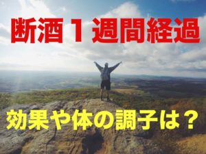 【日記】断酒して1週間が経過｜効果や気持ちを書いてみた